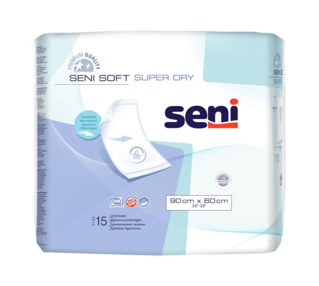 SENI Podkłady higieniczne SOFT SUPER DRY 15 sztuk