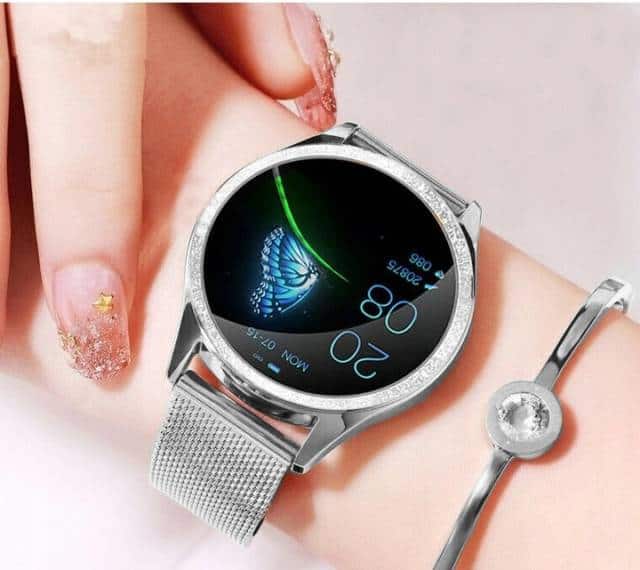 OROMED Wielofunkcyjny zegarek dla kobiet SMARTWATCH CRYSTAL SILVER