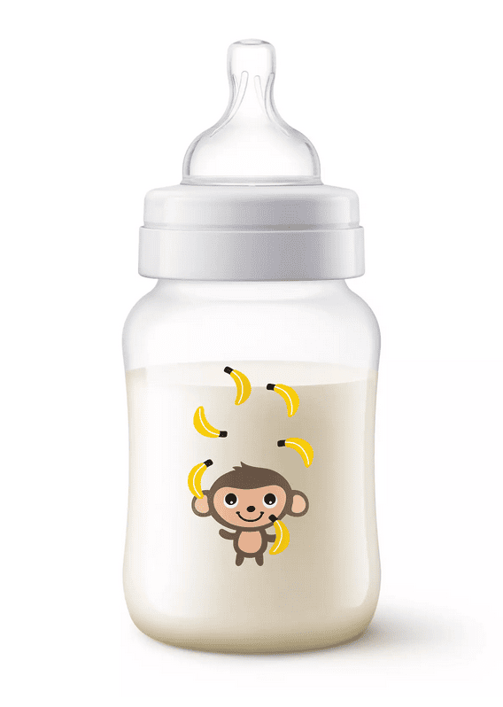 AVENT Butelka antykolkowa dla niemowląt „Małpka” 1m+ 260ml  SCF821/11