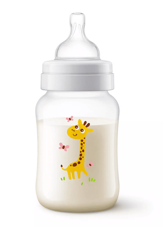 AVENT Butelka antykolkowa dla niemowląt „Żyrafa” 1m+ 260ml  SCF821/12