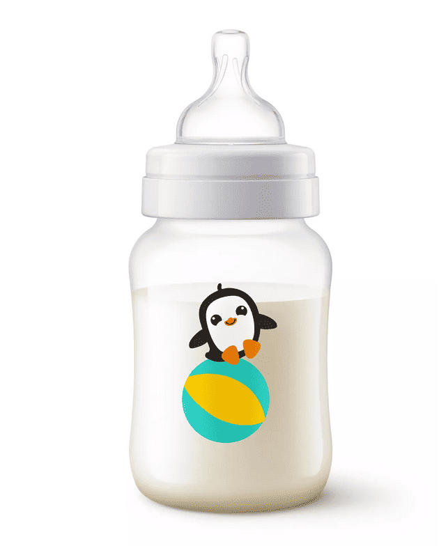 AVENT Butelka antykolkowa dla niemowląt „Pingwinek” 1m+ 260ml  SCF821/13