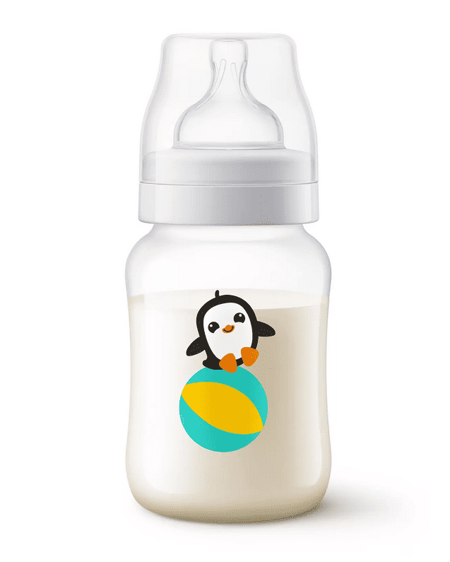 AVENT Butelka antykolkowa dla niemowląt „Pingwinek” 1m+ 260ml  SCF821/13