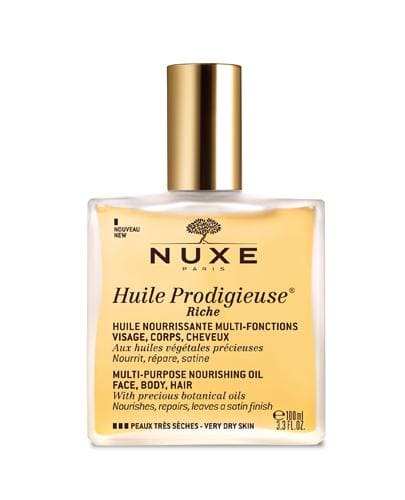 NUXE Huile Prodigieuse® Riche Intensywny odżywczy olejek do twarzy i włosów 100ml + Prodigieux® Mleczko do ciała 100 ml w PREZENCIE