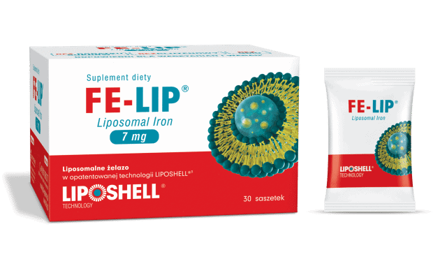FE-LIP liposomalne żelazo 7 mg o smaku truskawki 30 saszetek