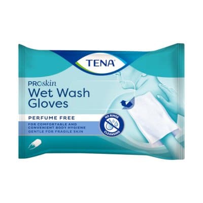 TENA Wet Wash Gloves Nawilżane rękawice do mycia ciała