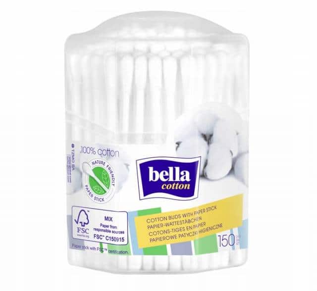 BELLA Patyczki higieniczne papierowe Cotton 150 sztuk