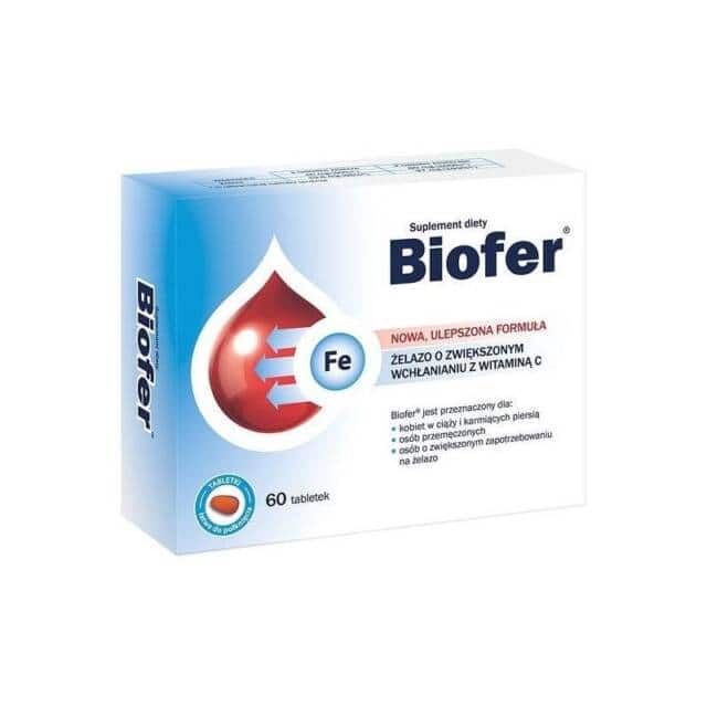 BIOFER Suplement diety – żelazo hemowe 60 tabletek