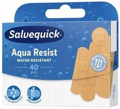 SALVEQUICK Aqua Resist – Zestaw Plastrów 40 szt