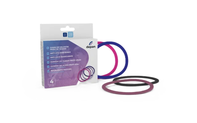 DEPAN Gumki do włosów przeciw wszom 4 sztuki