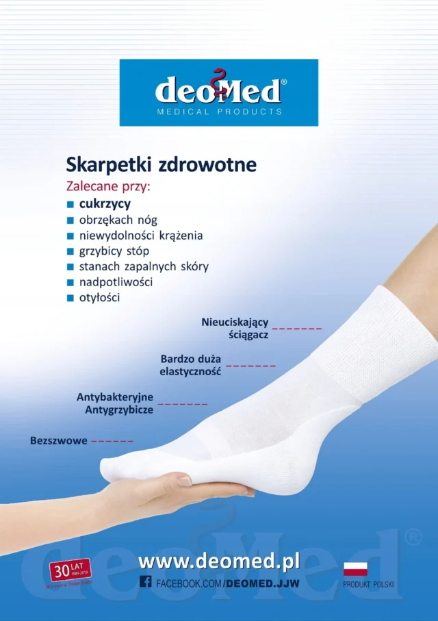 DEOMED Skarpetki nieuciskające DEOMED COTTON SILVER