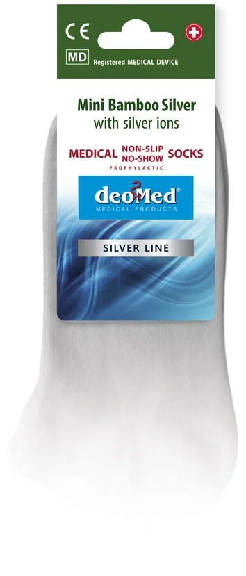 DEOMED Skarpetki bambusowe DEOMED MINI BAMBOO SILVER