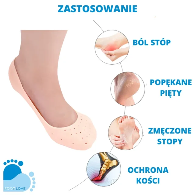 FOOTLOVE Stopki silikonowe nawilżające baleriny N18