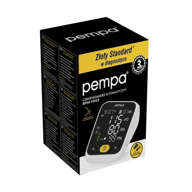 PEMPA Ciśnieniomierz automatyczny BP150 VOICE + zasilacz
