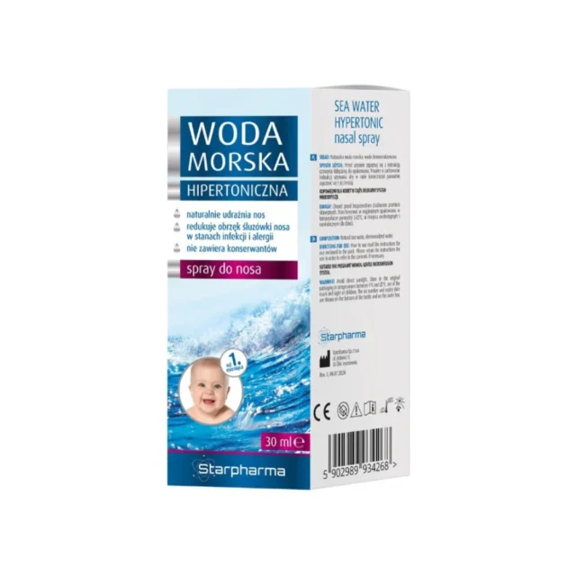 STARPHARMA Hipertoniczna Woda Morska Spray do nosa 30 ml