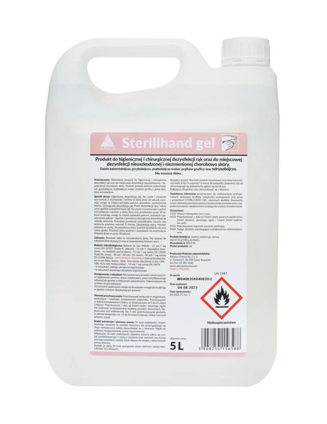 ALPINUS Żel do dezynfekcji rąk  STERILLHAND GEL