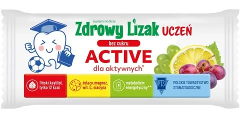STARPHARMA Zdrowy lizak UCZEŃ ACTIVE o smaku winogrona i cytryna