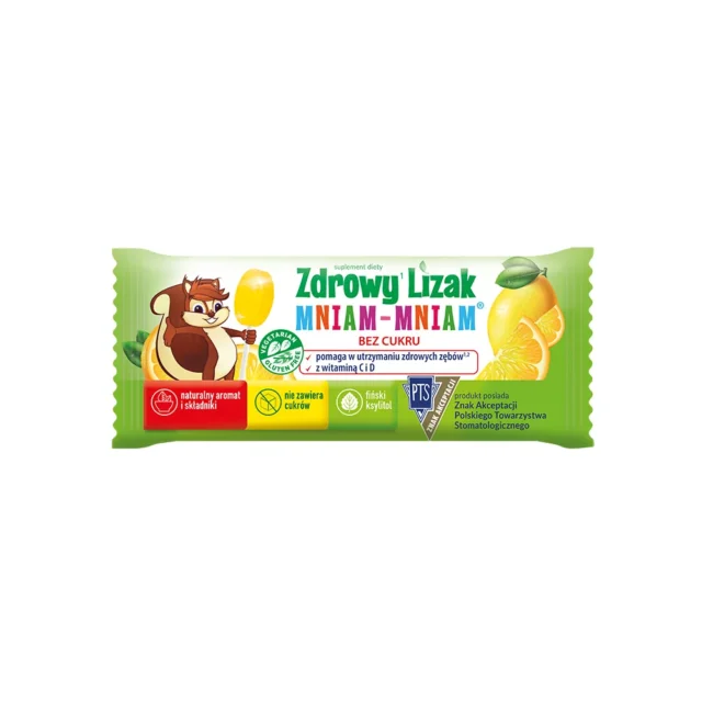 STARPHARMA Zdrowy lizak na ząbki, kości i odporność MNIAM-MNIAM CYTRYNA