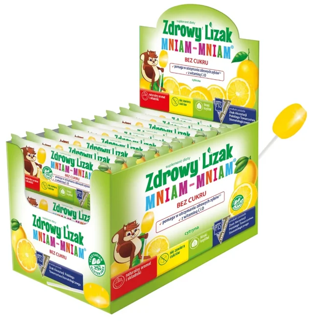 STARPHARMA Zdrowy lizak na ząbki, kości i odporność MNIAM-MNIAM CYTRYNA