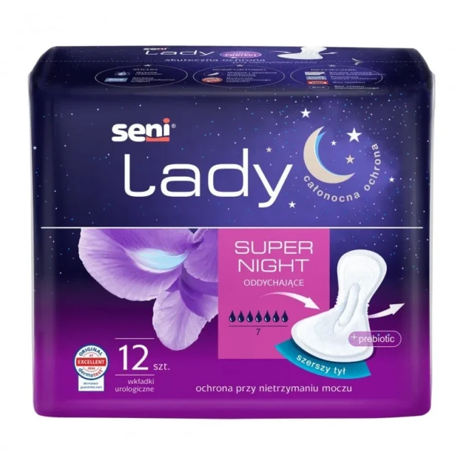 SENI Wkładki urologiczne dla kobiet LADY SUPER NIGHT 12 sztuk