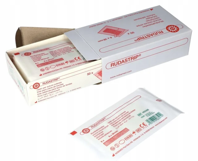 ZARYS Paski do zamykania ran wzmocnione sterylne RUDASTRIP 6mmx38mm 6 sztuk