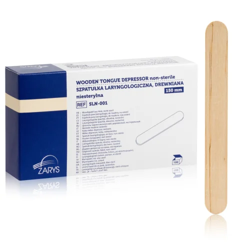 ZARYS Szpatułka laryngologiczna drewniana niesterylna 150x17mm 100 sztuk