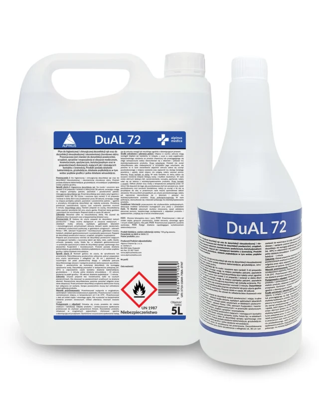 ALPINUS Płyn do dezynfekcji powierzchni i rąk DUAL72