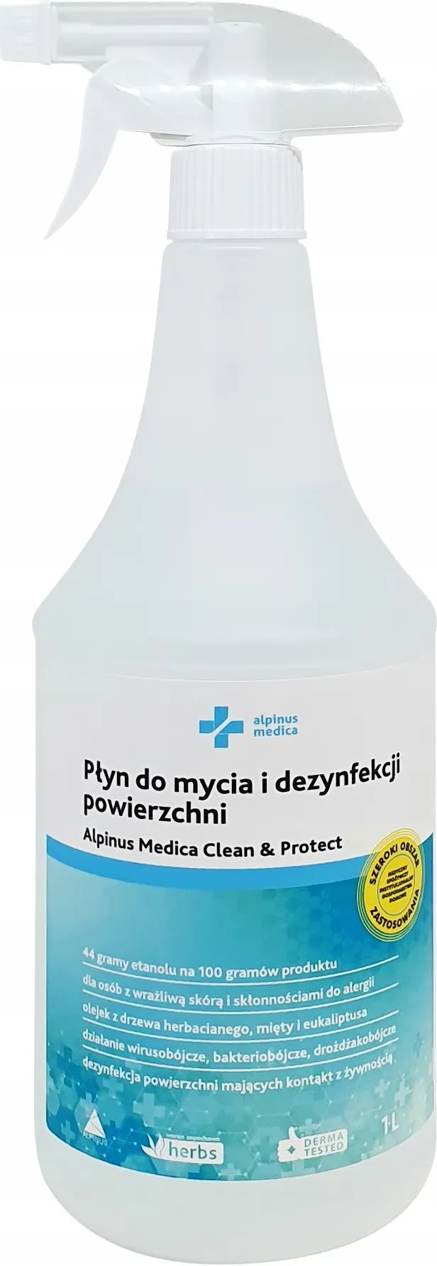 ALPINUS Płyn do mycia i dezynfekcji powierzchni nabłyszczający CLEAN & PROTECT