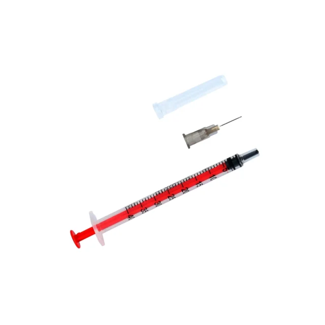 ZARYS Strzykawka insulinowa z igłą 0,4mmx13mm 40 IU sterylna DICOSULIN 1ml Czerwona 100 sztuk