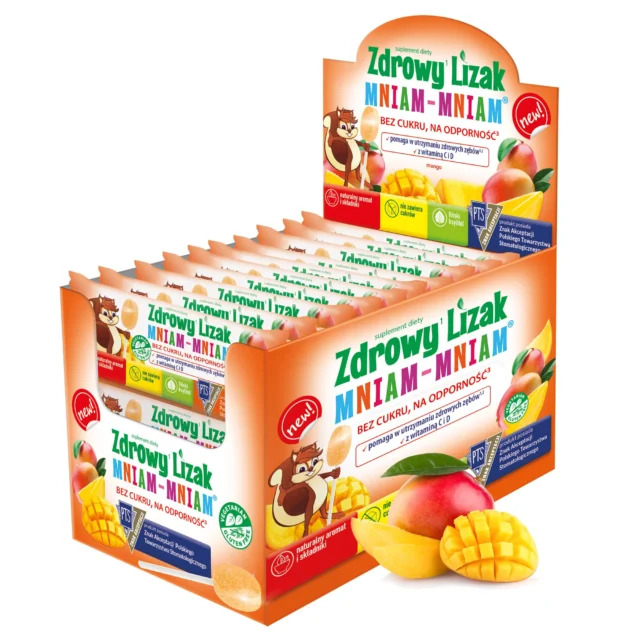 STARPHARMA Zdrowy lizak na ząbki, kości i odporność MNIAM-MNIAM MANGO