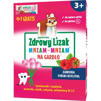 STARPHARMA Zdrowy lizak MNIAM-MNIAM NA GARDŁO 4+1
