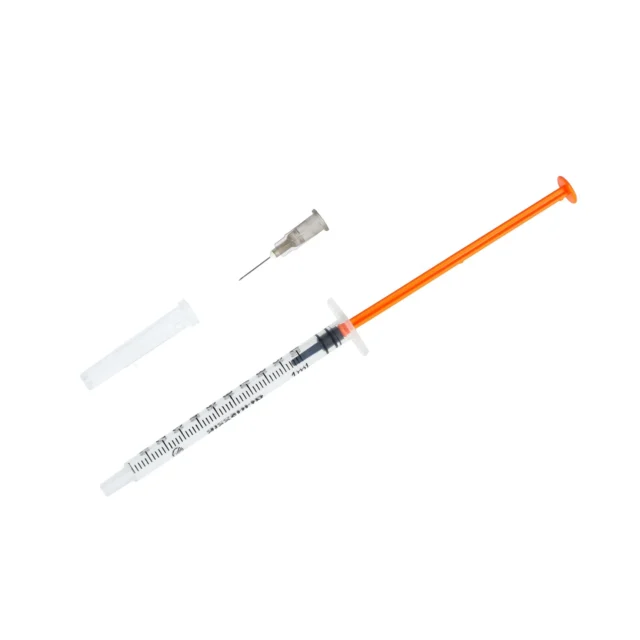 ZARYS Strzykawka insulinowa z igłą 0,4mmx13mm 100 IU sterylna DICOSULIN 1ml Pomarańczowa 100 sztuk