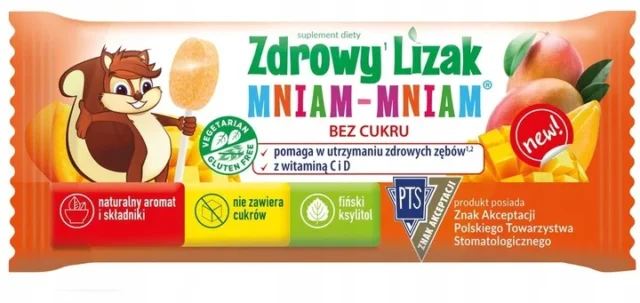 STARPHARMA Zdrowy lizak na ząbki, kości i odporność MNIAM-MNIAM MANGO