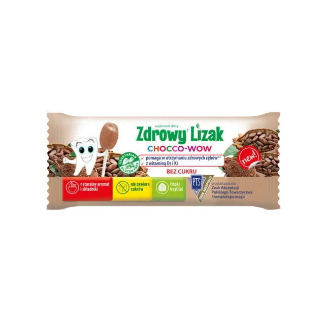 STARPHARMA Zdrowy lizak z witaminą D3 i K2 MNIAM-MNIAM CHOCCO WOW