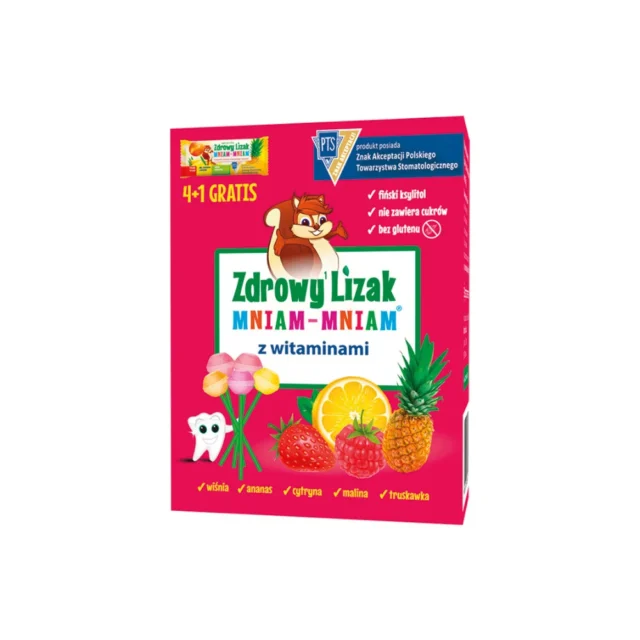 STARPHARMA Zdrowy lizak MNIAM-MNIAM Z WITAMINAMI 4+1
