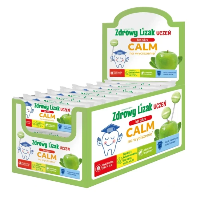 STARPHARMA Zdrowy lizak UCZEŃ CALM o smaku jabłko i mięta