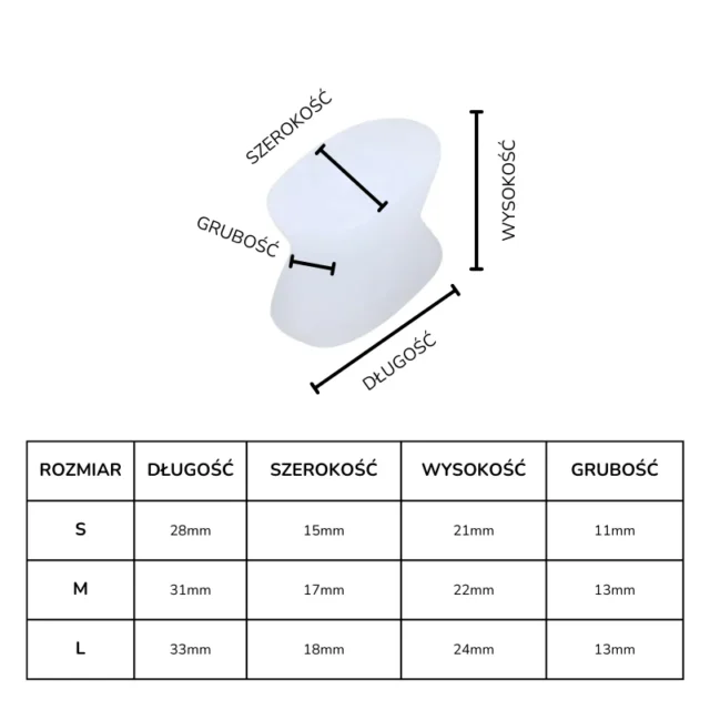 FOOTLOVE Kliny żelowe międzypalcowe na haluksy do chodzenia N02 2 sztuki