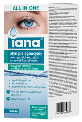 STARPHARMA Płyn do pielęgnacji soczewek kontaktowych IANA ALL-IN-ONE 360 ml