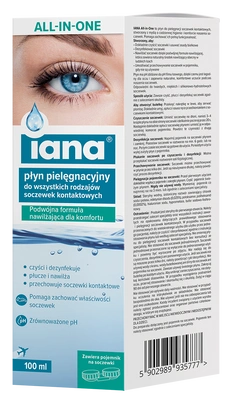 STARPHARMA Płyn do pielęgnacji soczewek kontaktowych IANA ALL-IN-ONE 100 ml