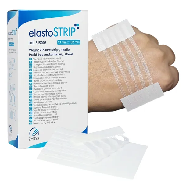 ZARYS Paski do zamykania ran wzmocnione sterylne ELASTOSTRIP 6mmx38mm 6 sztuk