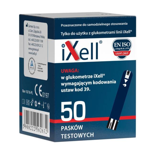 GENEXO Paski do glukometrów IXELL 50 sztuk