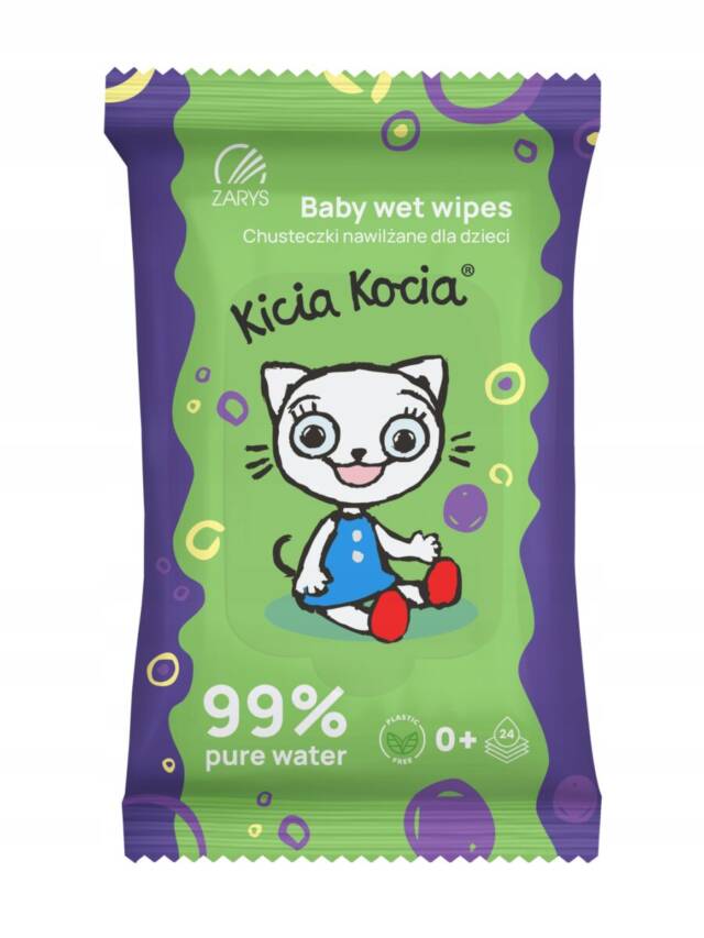 ZARYS Chusteczki nawilżane dla dzieci KICI KOCIA 24 sztuki