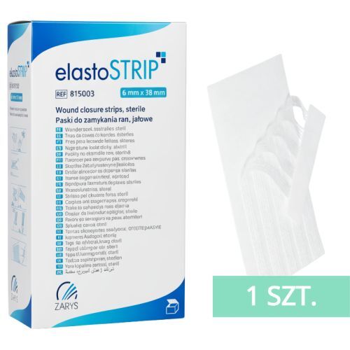 ZARYS Paski do zamykania ran wzmocnione sterylne ELASTOSTRIP 6mmx38mm 6 sztuk