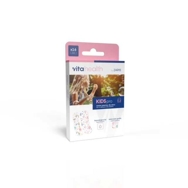 ZARYS Zestaw plastrów dziecięcych VITAHEALTH KIDSPRO GIRLS 16 sztuk