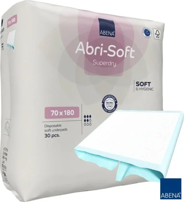 ABENA Podkłady higieniczne ABRI-SOFT SUPERDRY 70×180 30 sztuk